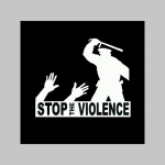 Stop Violence  pánske tričko (nie mikina!!) s dlhými rukávmi vo farbe " metro " čiernobiely maskáč gramáž 160 g/m2 materiál 100%bavlna